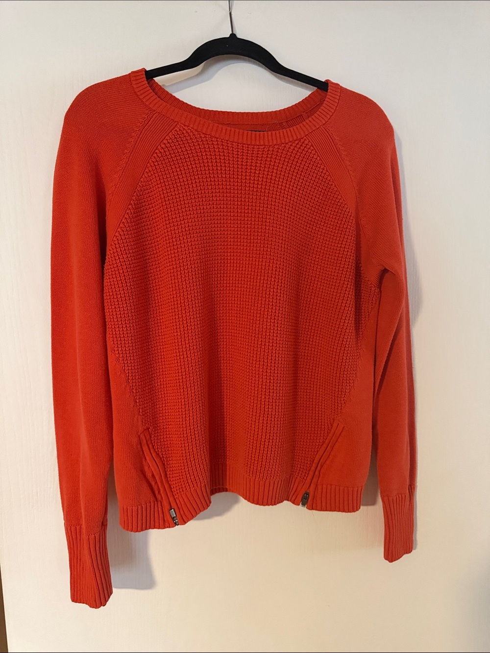 Athleta Women's Crewneck Sweater in Vibrant Orange